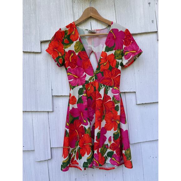 Show Me Your Mumu Ibiza Mini Tropical Dress in Bahama Mama Small - Picture 3 of 8